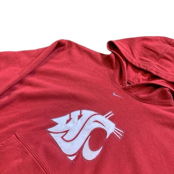 Early 2000s Y2K Nike Center Check Washington State University Hoodie Sweatshirt - Picture 3 of 5
